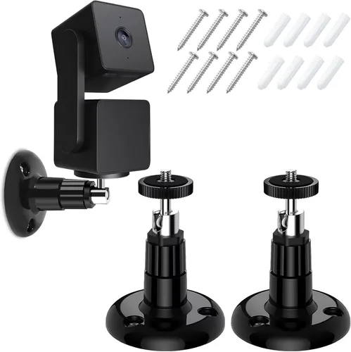 FastSnail Soporte de pared compatible con Wyze Cam Pan y cámara Wyze Cam V3/Ring, soporte ajustable para interiores y exteriores para Wyze Cam Pan,