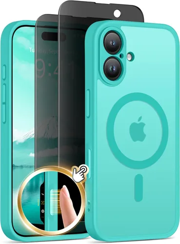 Miniatura 45 de GolbinBox Funda magnética para iPhone 15 Pro, compatible con MagSafe, protección completa de la cámara, protector de pantalla de privacidad