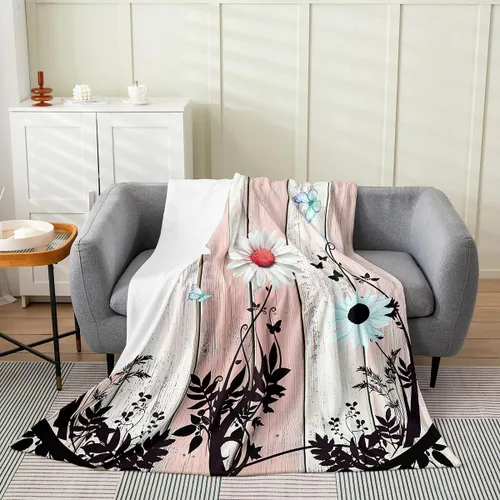 Miniatura 8 de Erosebridal Roses Throw Blanket 40x50 Inch Sofa Bed Couch Decor,Oil Painting Rose Fleece Blanket,Spring Natural Theme Flannel Blankets Luxury