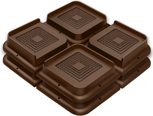 Miniatura 33 de ANNKUT Elevadores de cama de 1 pulgada resistentes, elevadores de muebles para cama, escritorio, mesa, sofá, sofá, elevadores de cama de gran