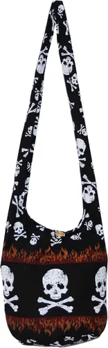 Miniatura 9 de Bolso cruzado estilo bohemio bohemio estilo hobo hippie gótico de 33 pulgadas, color negro