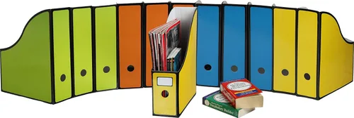 Miniatura 10 de Simple Houseware Paquete de 6 cajas para archivadores de revistas, organizador de cartón plegable, color negro