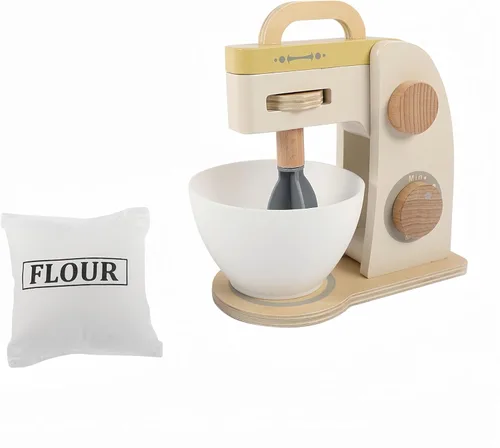 Miniatura 11 de Freniland Juego de cafetera de madera para niños pequeños, máquina de espresso de lujo con accesorios, juguete de cocina Montessori para niños a