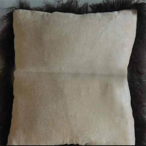 Miniatura 6 de Seek4comfortable Funda de almohada de piel de cordero mongol 100% real, de 18 x 18 pulgadas, funda de almohada decorativa de piel para sala de Negro