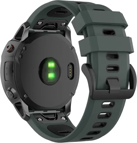 Miniatura 13 de Compatible con Garmin Fenix 6X Sapphire Band para mujeres y hombres, bandas de repuesto de silicona Quickfit de 0.86 pulgadas (1.024 in), correas