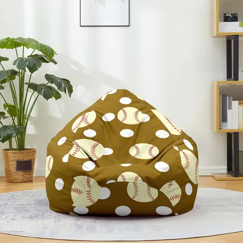 Miniatura 14 de Lukery Puf de almacenamiento de animales de peluche 3D para niños y adultos, puf rellenable (sin relleno) para sala de estar, sofá perezoso lavable