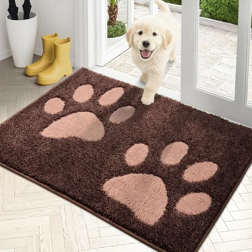 Miniatura 36 de PURRUGS Tapete para puerta que atrapa la suciedad, 32 x 70 pulgadas, antideslizante, lavable a máquina, tapete de microfibra para entrada, tapete
