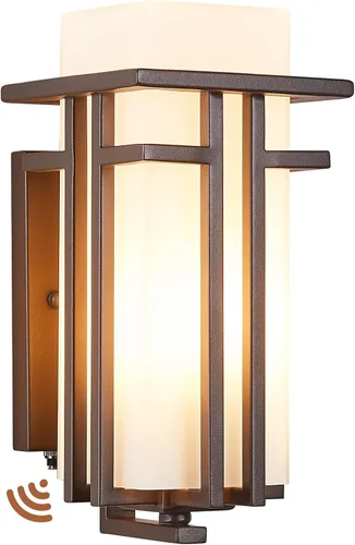 Miniatura 9 de Luz de Porche Exterior Montada en Pared Farol de Pared Impermeable Luminaria Exterior para Entradas, Patios, Garaje, Porche Delantero, Marco de Negro
