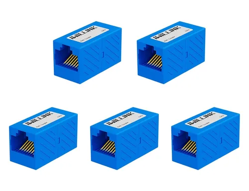 Miniatura 23 de iwillink Conector Ethernet RJ45, conector hembra a hembra RJ45 para cable Ethernet Cat7 Cat6 Cat5e Cat5, adaptador extensor, paquete de 5, negro