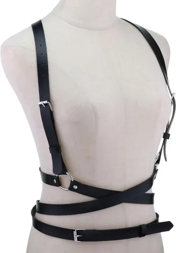 Miniatura 5 de eYLun Cinturón de cuero para mujer, cinturón de cintura ajustable, punk, cinturón gótico, correas de cintura