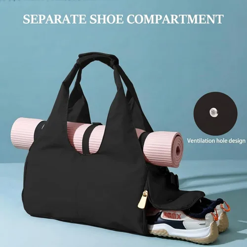 Miniatura 4 de Bolsa para esterilla de yoga, bolsa de gimnasio de yoga deportiva para mujer, bolsa ligera para esterilla de yoga con correa de yoga, bolsa de mano