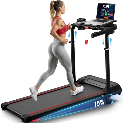 ANCHEER 2025 Caminadora Premium - Caminadora de 3.5 HP con capacidad de peso de 450 libras - 3 niveles de inclinación, diseño plegable, altura