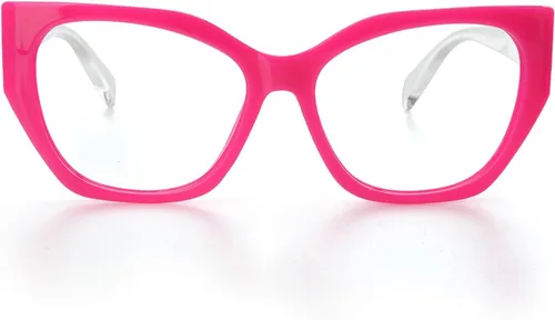 Gafas de lectura Mujer Bloque de luz azul de gran tamaño Irregular Ojo de gato Marco