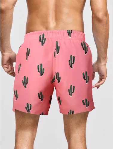 Miniatura 3 de Yuzhih Pantalones de verano con cordón para hombre, pantalones cortos de secado rápido, pantalones cortos ligeros de gran