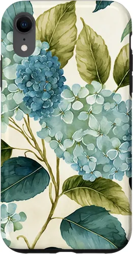 Miniatura 25 de Watercolor Shabby Chic Blue Hydrangeas Flower Case for iPhone 17