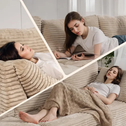Miniatura 6 de Sofá Seccional Modular Sofá Nube - Sofás Seccionales Cómodos de Gran Tamaño en Forma de L para Sala de Estar, Sofá Cama Sleeper Convertible