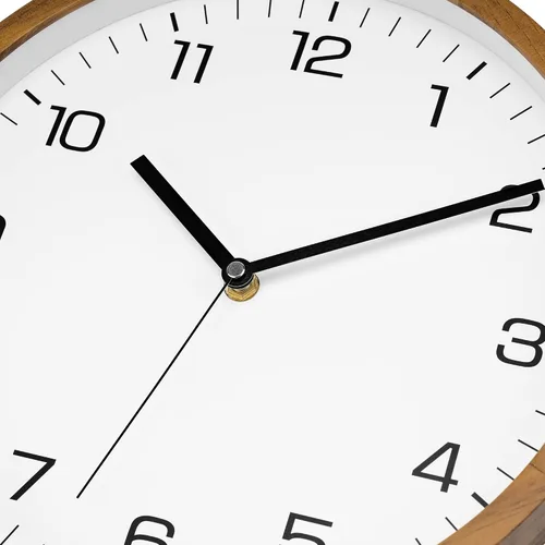 Miniatura 6 de Foxtop Reloj de pared de madera de 12 pulgadas, silencioso, sin tictac, funciona con pilas, reloj de pared redondo de cuarzo, decorativo
