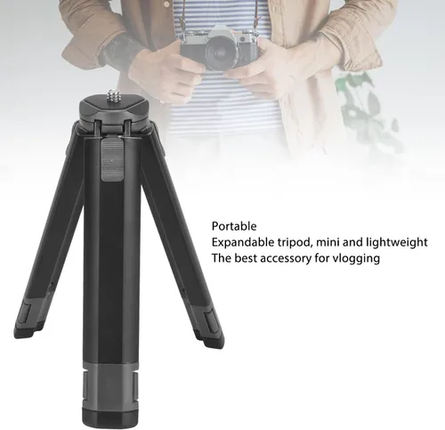 Miniatura 6 de Trípode extensible, mango de video portátil, palo para selfie, Vlog de viaje, pequeño trípode para teléfono, trípode de escritorio, para proyector