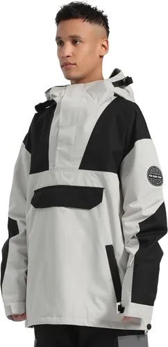 Miniatura 35 de GSOU SNOW Chaqueta de esquí para hombre, abrigo de nieve para snowboard, cálido, invierno, impermeable, con capucha