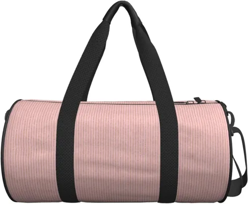 Miniatura 7 de Large Duffle Bag for Travel - Retro gold pink pinstripe print Gym Bag for Women Men, Travel Foldable Bags for Women Men with Zippered Multiple