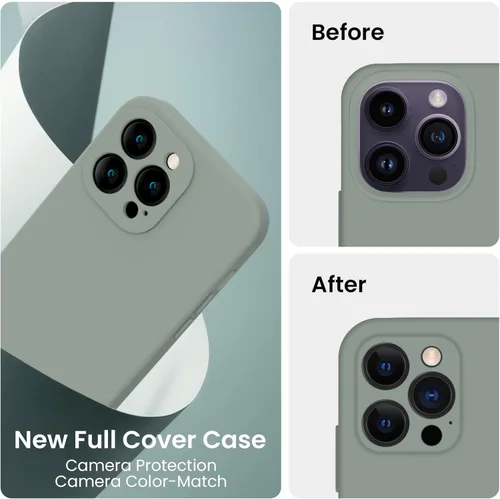Miniatura 3 de FireNova Funda para iPhone 14 Pro, Funda de Silicona Mejorada [Protección de Cámara] con [2 Protectores de Pantalla], Forro Interior de Microfibra
