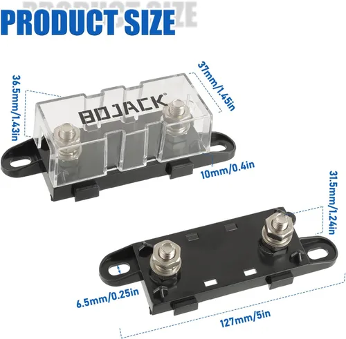 Miniatura 2 de BOJACK Soporte de fusible ANL con fusible de 100 amperios para sistema de audio y video del coche