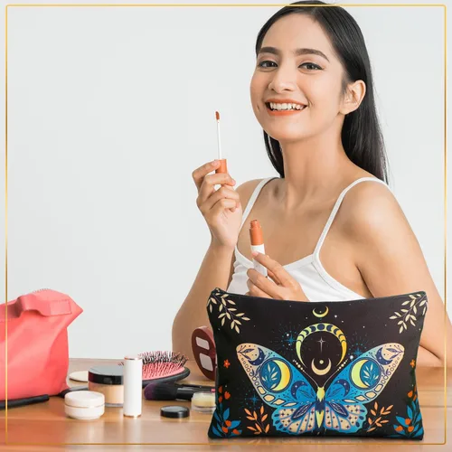 Miniatura 3 de Kajaia 12 Piezas Bolsas de Maquillaje Lindas Portátiles de Viaje Monedero Bolsillo para Artículos de Tocador Organizador de Maquillaje