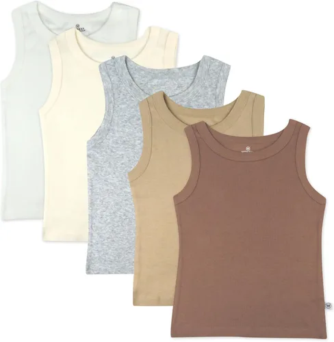 Miniatura 46 de HonestBaby Camisetas musculares sin mangas 100% algodón orgánico para bebés y niños pequeños, niñas