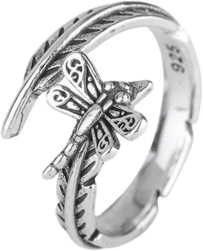 Miniatura 167 de Anillo de plata de ley 925, minimalista, ajustable, hecho a mano, para mujeres y niñas