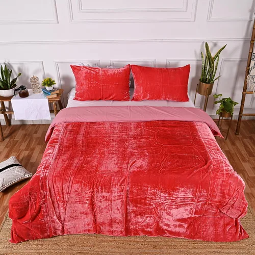 Miniatura 9 de Funda de edredón de terciopelo sólido ultra-luxe, ropa de cama boho UO, funda de colcha Donna, juego de edredón de 3 piezas, juego de cama de Azul