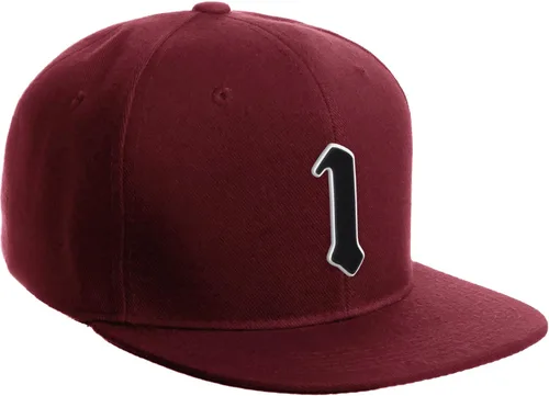 Miniatura 964 de Daxton Gorra clásica con visera de billete plano con letras del alfabeto inglés antiguo de la A a la Z
