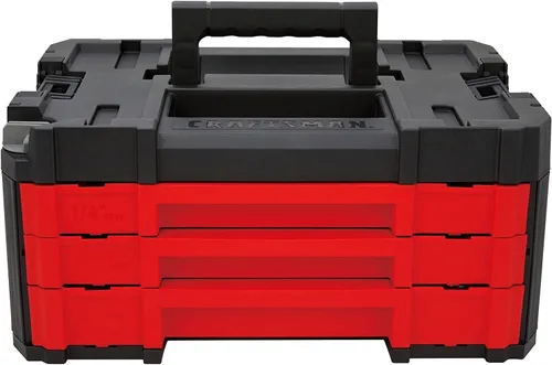 Miniatura 12 de CRAFTSMAN Juego de herramientas mecánicas, 230 piezas de herramientas de mano y juego de zócalos con caja de herramientas de 3 cajones (CMMT45305)