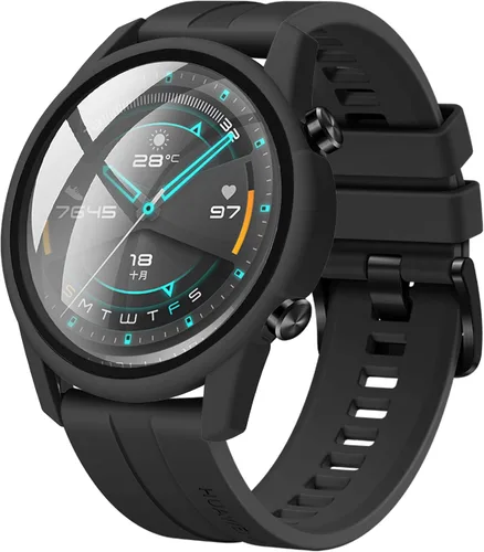 Miniatura 5 de Protector de pantalla de reloj compatible con Huawei GT2 de 1.63 pulgadas, ultra delgado, HD, vidrio templado, protección general, cubierta dura