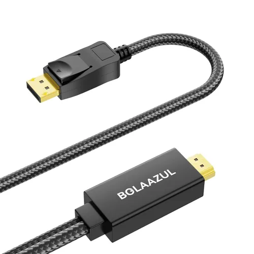 Miniatura 8 de BolAAzuL Cable adaptador HDMI a DisplayPort de 6.6 pies 4K 60Hz, entrada HDMI macho alimentada por USB a salida macho DP para Xbox Series X, PS5