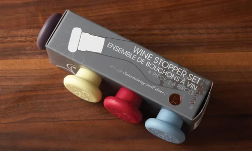 Miniatura 4 de Outset B229 Tapones de silicona para botellas de vino, juego de 4, surtido Colores Variados