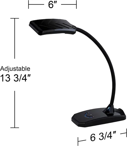 Miniatura 4 de 360 Lighting Ricky - Lámpara de mesa de escritorio minimalista moderna con puerto de carga USB, cuello de cisne LED, altura ajustable, 13.75