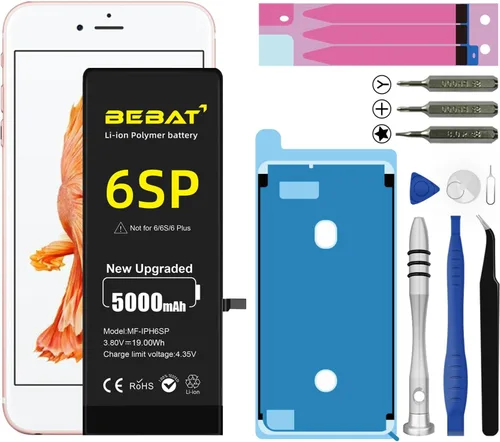 Reemplazo para batería iPhone 6s Plus, batería de repuesto de polímero de iones de litio de alta capacidad de 5000 mAh para modelo A1634 A1687 A1699