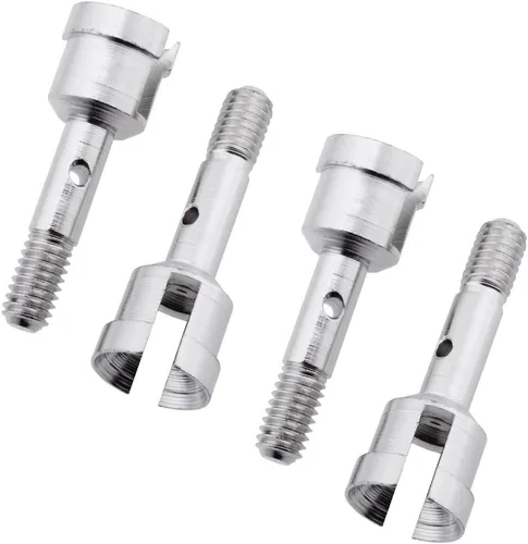Miniatura 2 de Hobbypark Adaptador hexagonal de rueda de aluminio de 0.276 in a 0.472 in, eje y tuercas de seguridad para Wltoys A949 A959 A969 A979 K929 RC Car