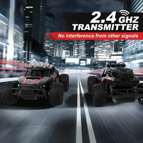 Miniatura 2 de Coche de control remoto de 2.4 GHz de alta velocidad 15.5 mi/h, auto RC todoterreno 1:16, dos baterías recargables y más de 70 minutos de tiempo