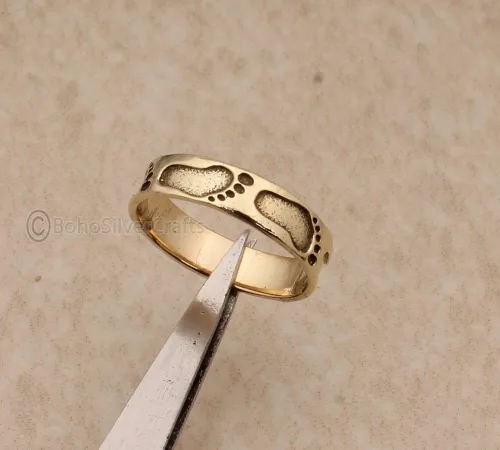 Miniatura 4 de Paw Spinner Ring Women, 925 Silver Ring, Handmade Paw Ring, Spinning Ring, Worry Band Ring, Spinner Paw Gold, Minimalist Spinner Ring, Boho Spinner
