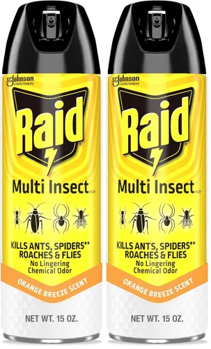 Miniatura 13 de Raid Asesino de insectos múltiples, brisa de naranja, 15 onzas (paquete de 1)