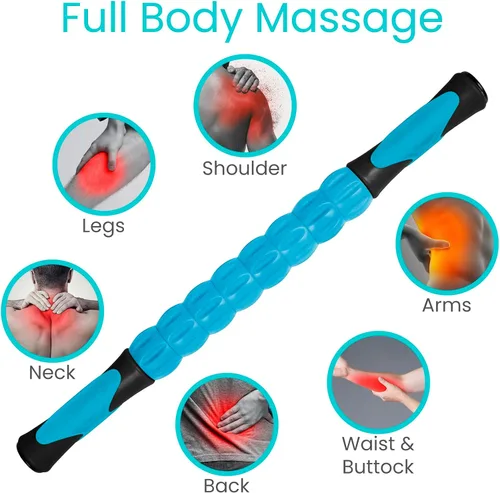 Miniatura 5 de Vive Rodillo de masaje para músculos, espalda, piernas, masajeador de fascia corporal de tejido profundo para isquiotibiales, pantorrillas, dolor