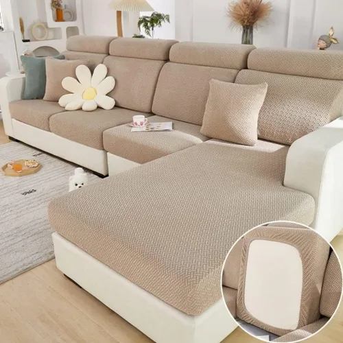 Miniatura 25 de Funda mágica universal para interior de sofá, funda de sofá resistente al desgaste, funda de sofá modular en forma de L, diván con cojín separado