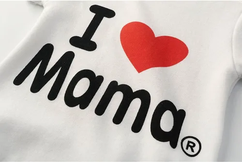 Miniatura 4 de ZAV Ropa de bebé unisex para bebés gemelas I Love Papa I Love Mama
