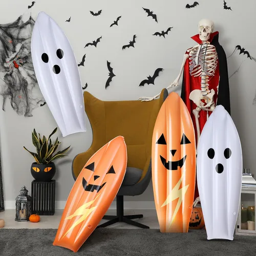 Miniatura 6 de JellyArch 4 tablas inflables de surf de 36 pulgadas divertidas inflables para piscina, decoraciones de fiesta hawaiana Luau para decoración de pared