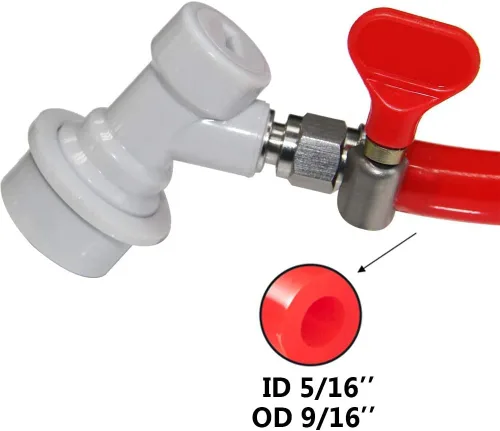 Miniatura 6 de LUCKEG Regulador de CO2 CGA320 Kit de regulador de cerveza para el hogar, regulador de presión de CO2 con válvula de alivio de presión de seguridad