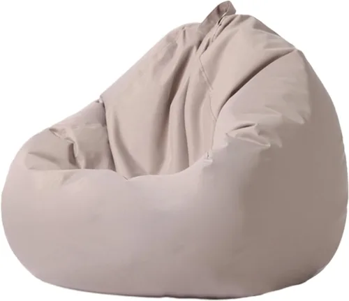 Miniatura 9 de Morbuy Puf para niños y adultos (sin relleno), funda suave y perezosa para sofá cama, lavable, almacenamiento de gran tamaño para interiores y Marrón