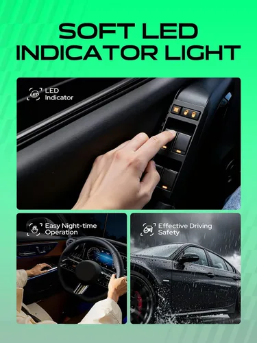 Miniatura 10 de YHTAUTO Interruptor principal de ventana eléctrica de repuesto para Porsche Cayenna 2011-2014, Macan 2015, Panamera 2010-2015, 13 pines