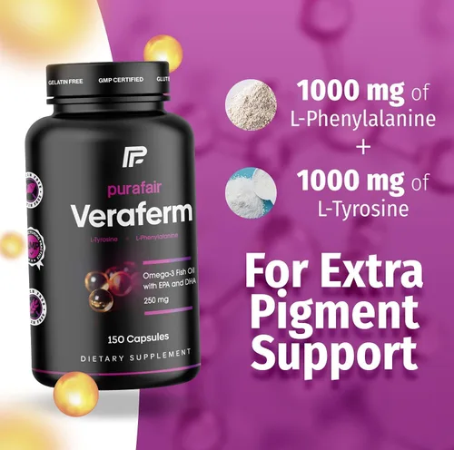 Miniatura 2 de ¿Vitiligo? Mejora la pigmentación de la piel y deshazte de las manchas blancas en la piel con este tratamiento de vitíligo: Veraferm. Estas píldoras
