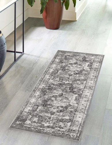 Miniatura 71 de Unique Loom Sofia Collection - Alfombra tradicional vintage, inspirada en Francia (7 pies x 10 pies, rectangular, negro/gris claro)